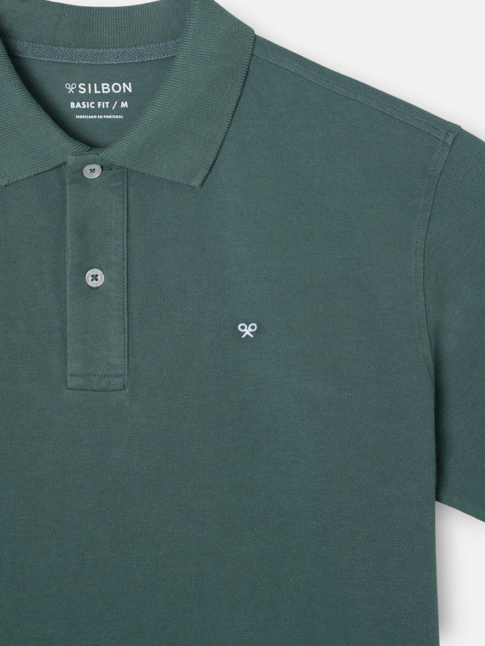 Dark green short-sleeved polo