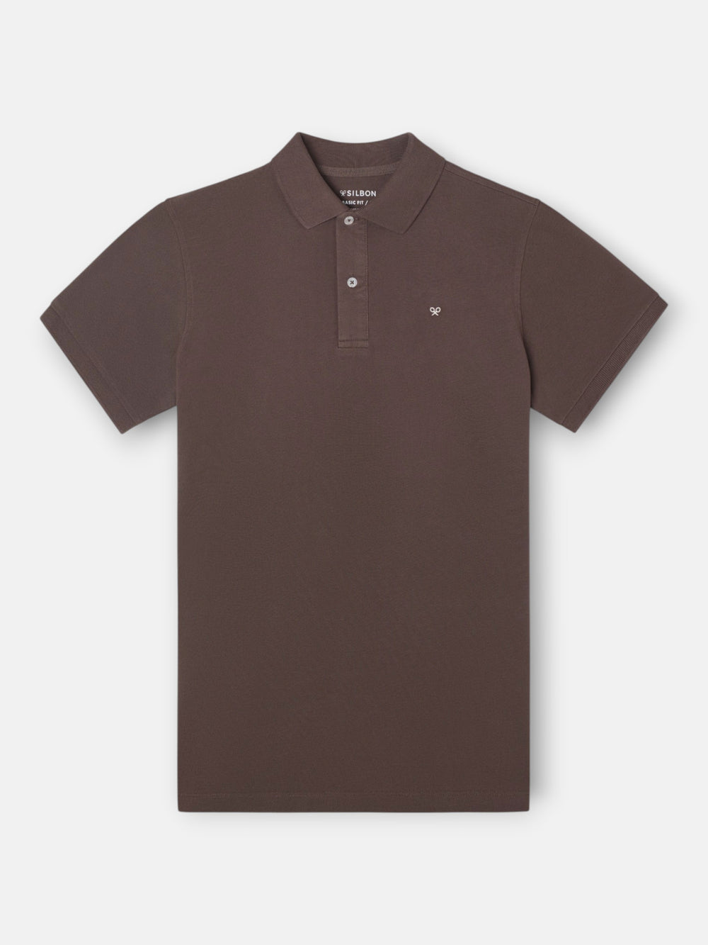 Short-sleeved brown polo
