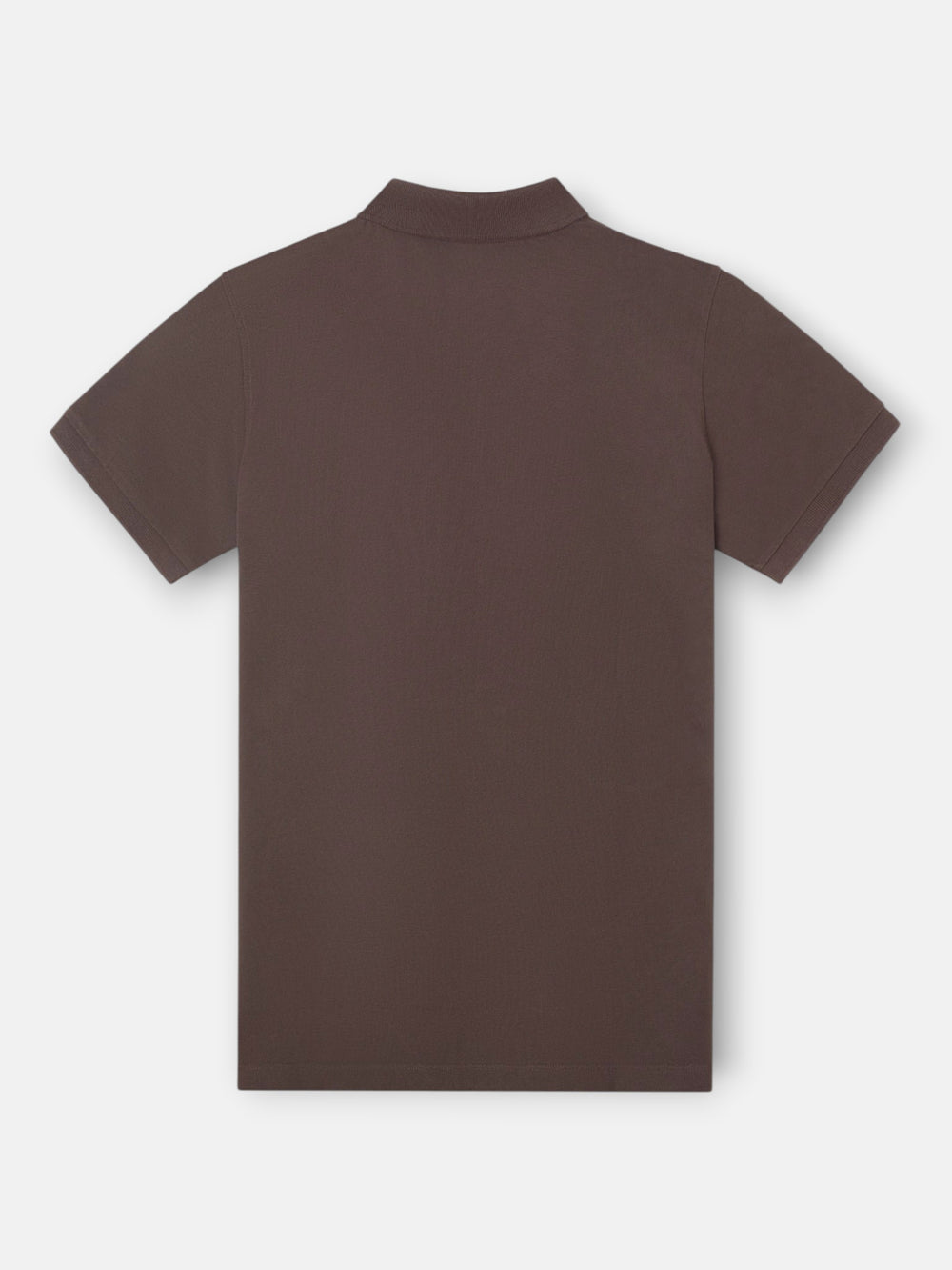 Short-sleeved brown polo