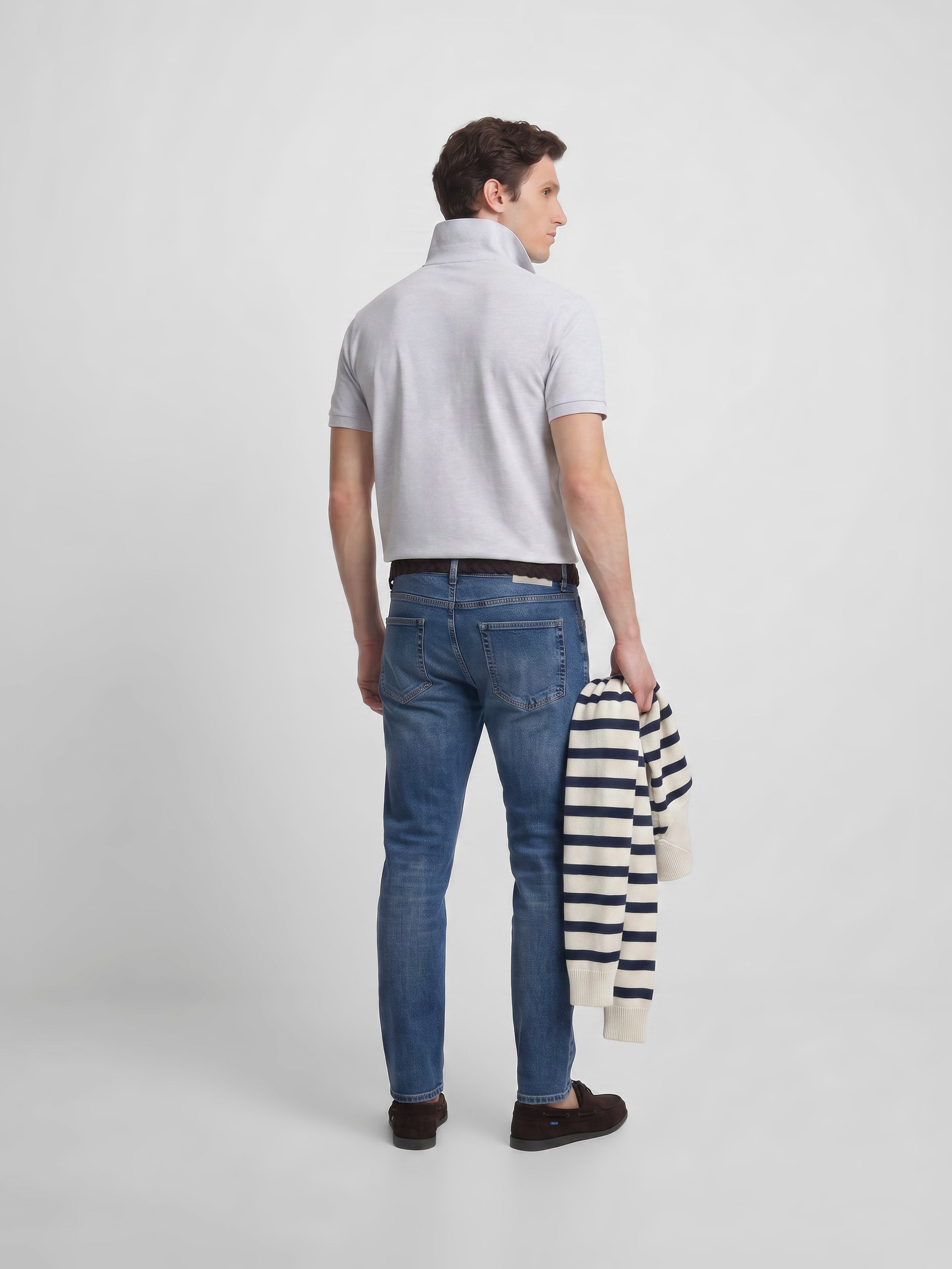 Polo manga corta gris