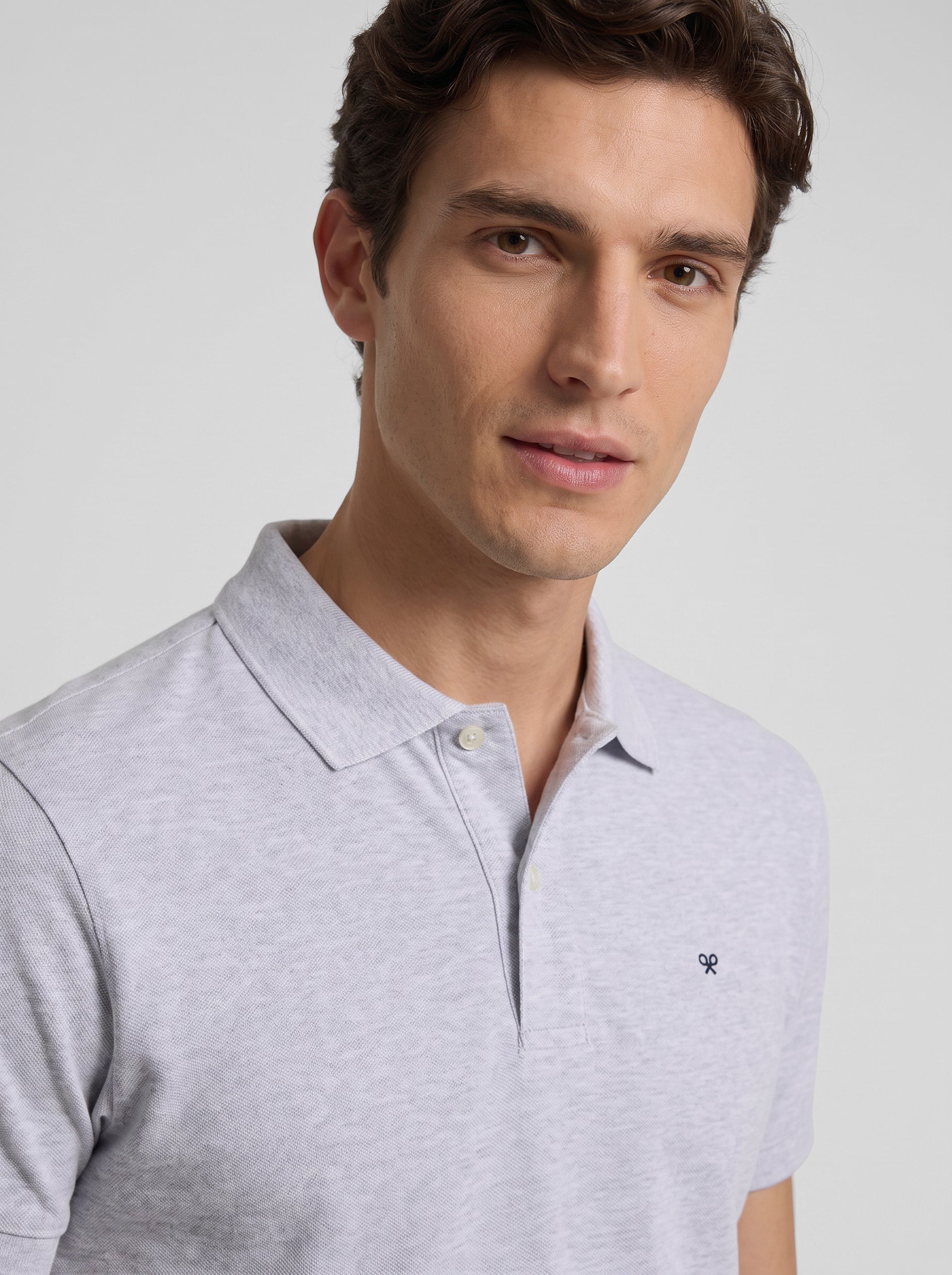 Polo manga corta gris