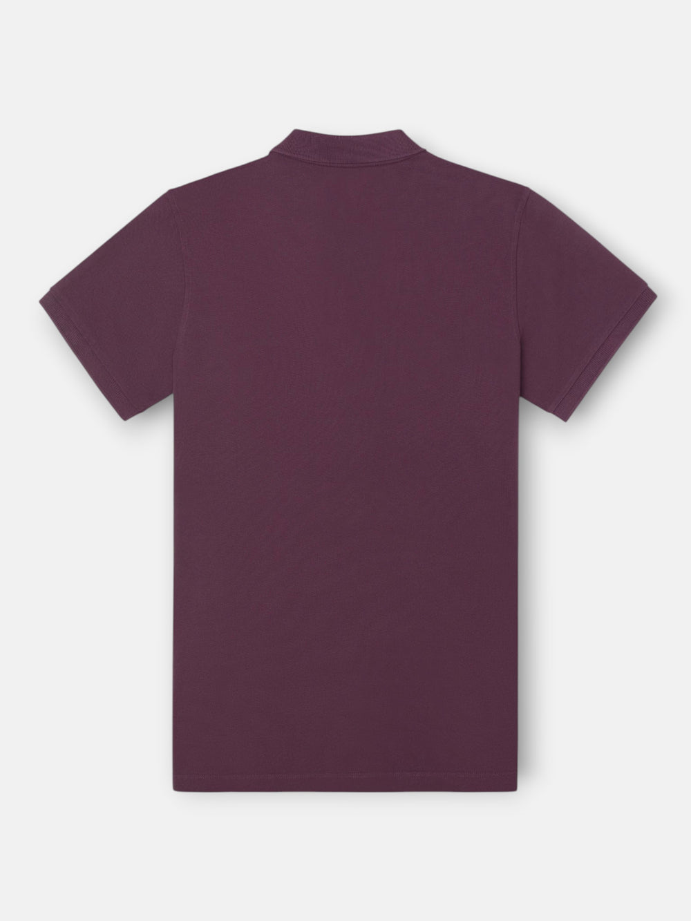 Short-sleeved burgundy polo