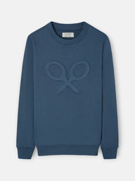 Sudadera clasica logo relieve petroleo