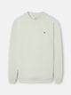Sudadera lisa minilogo rizo verde claro