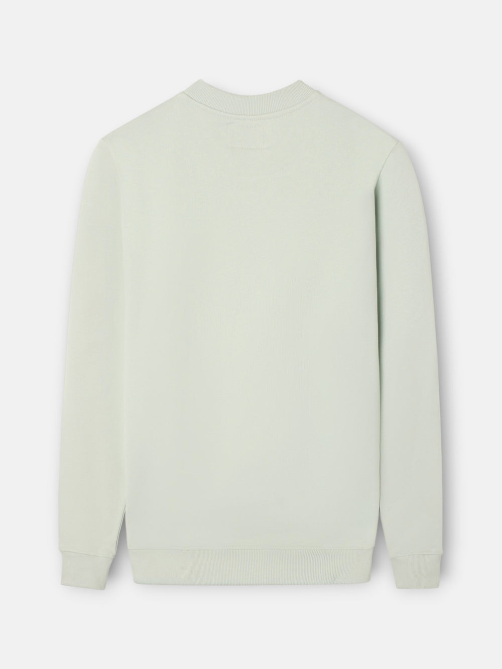 Sudadera lisa minilogo rizo verde claro