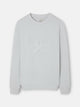 Sudadera clasica logo relieve gris claro