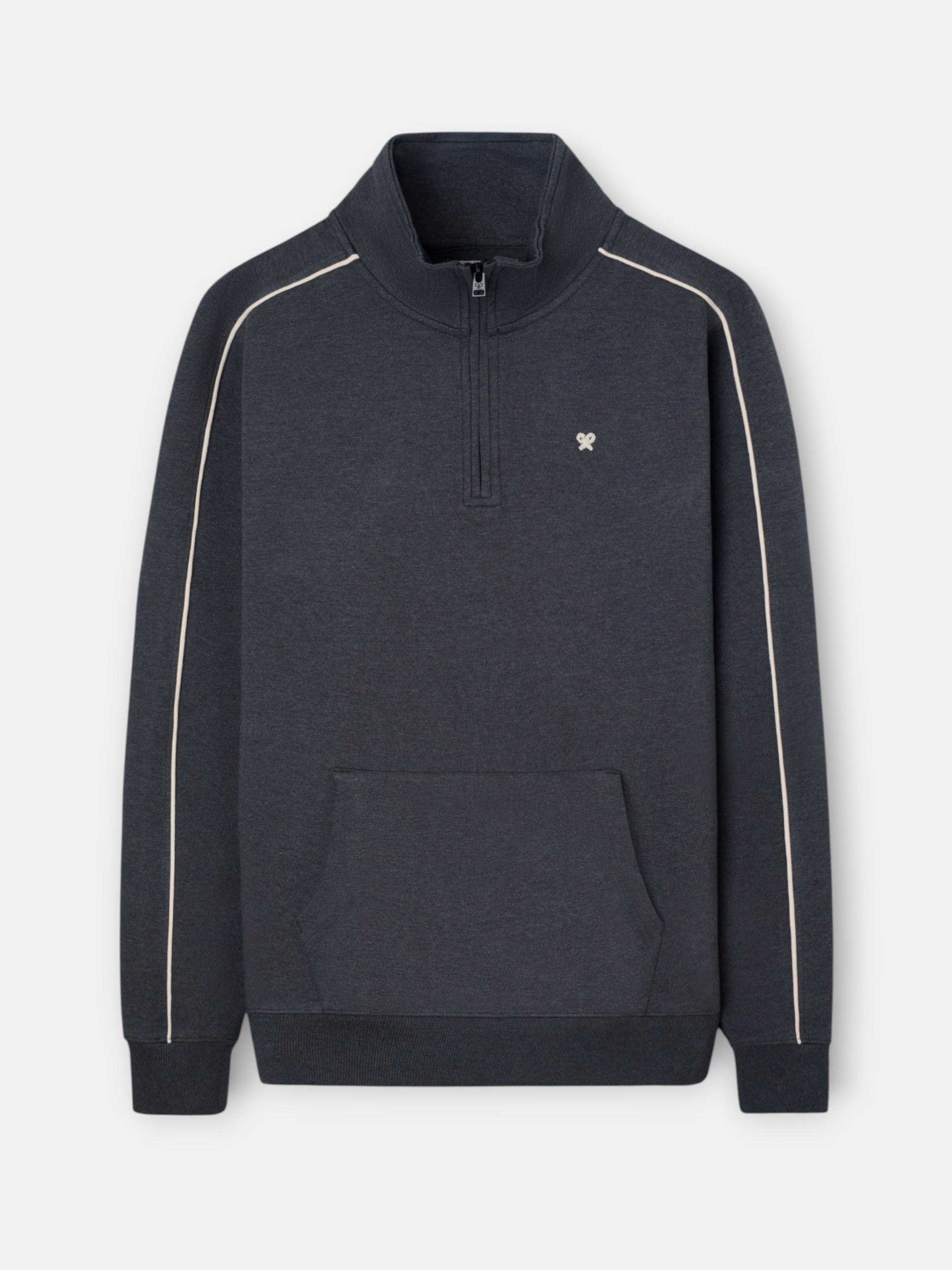 Sudadera media cremallera sb gris