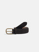 Cinturon piel liso ante marron