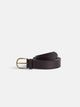 Cinturon piel rayado marron