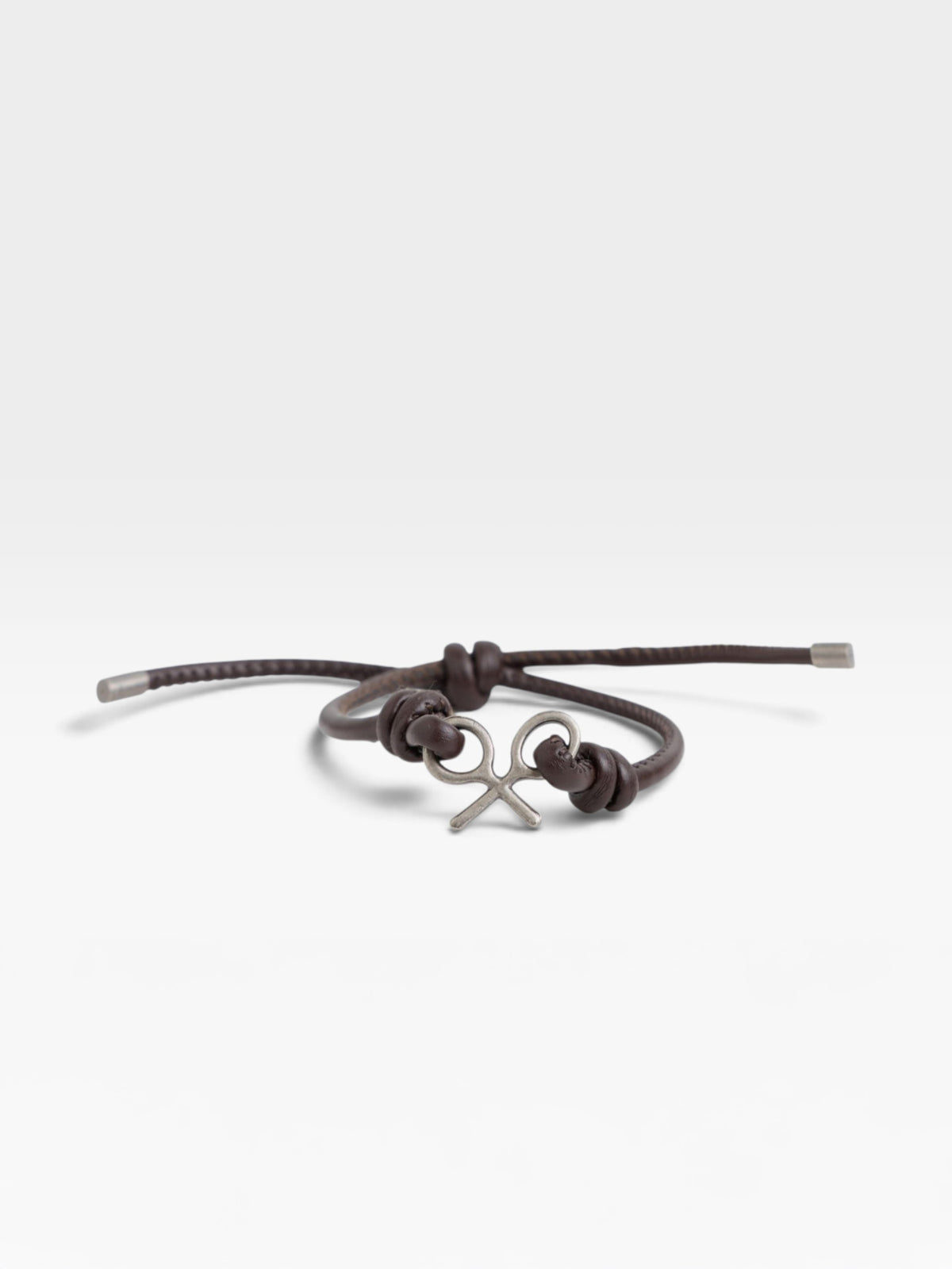 Pulsera piel raqueta marron