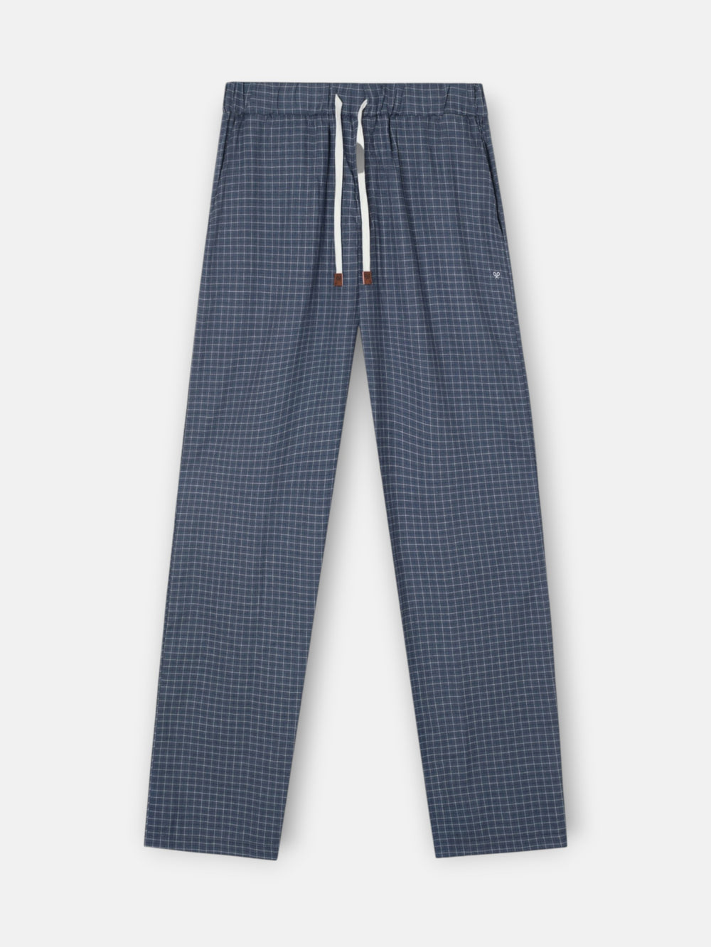 Pijama cuadros azul marino