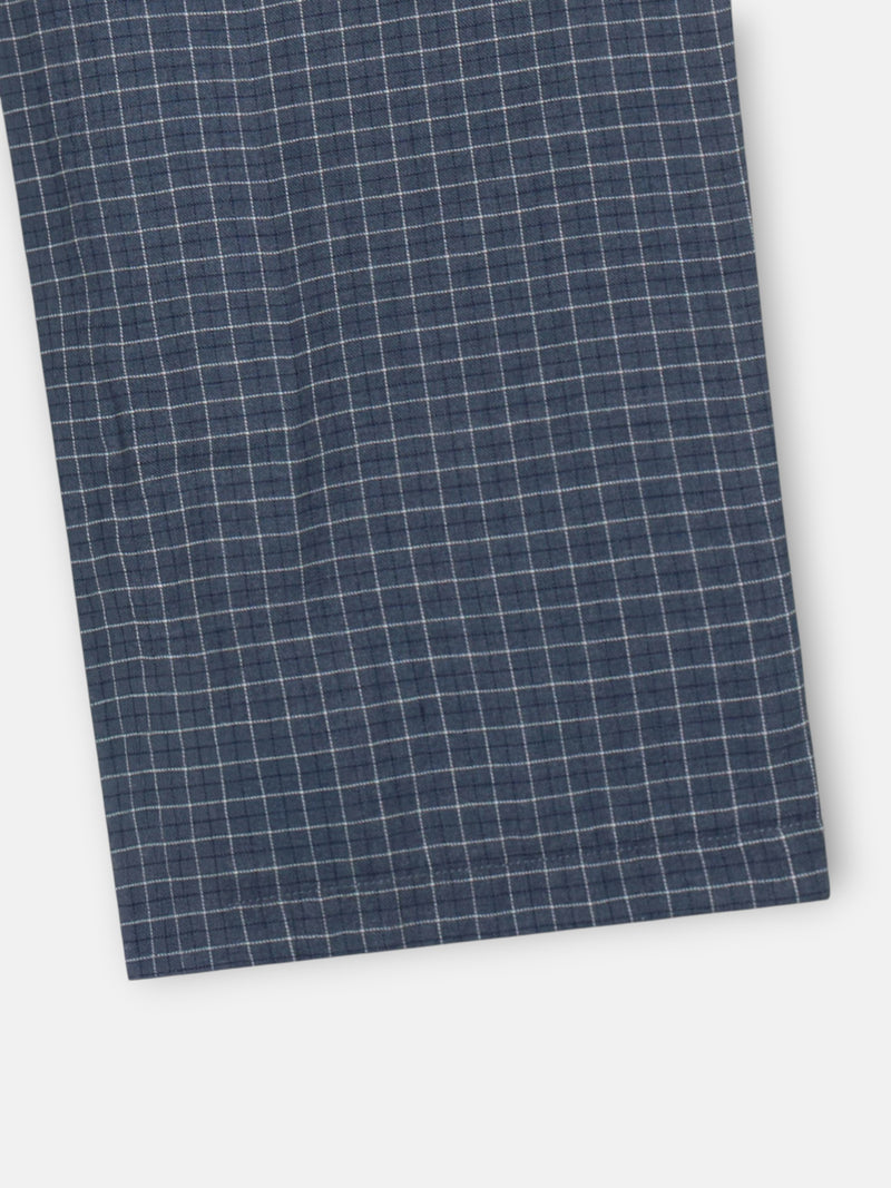 Pijama cuadros azul marino