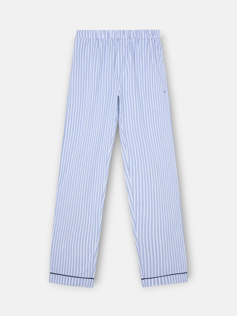 Pijama camisero rayas azul