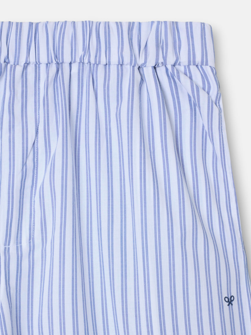 Pijama camisero rayas azul