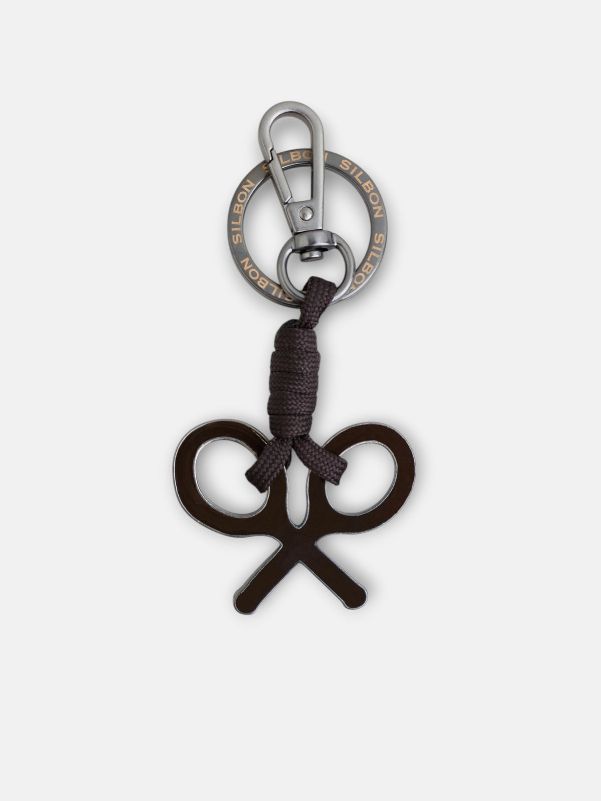 Porte-clés corde raquette marron