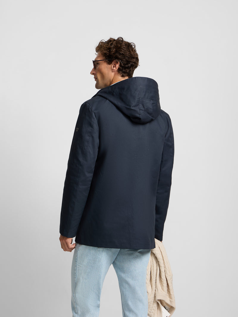 Parka bolsillos azul marino