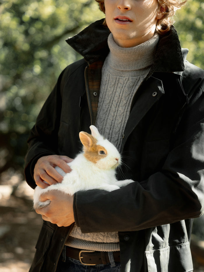 Manteau ciré vert