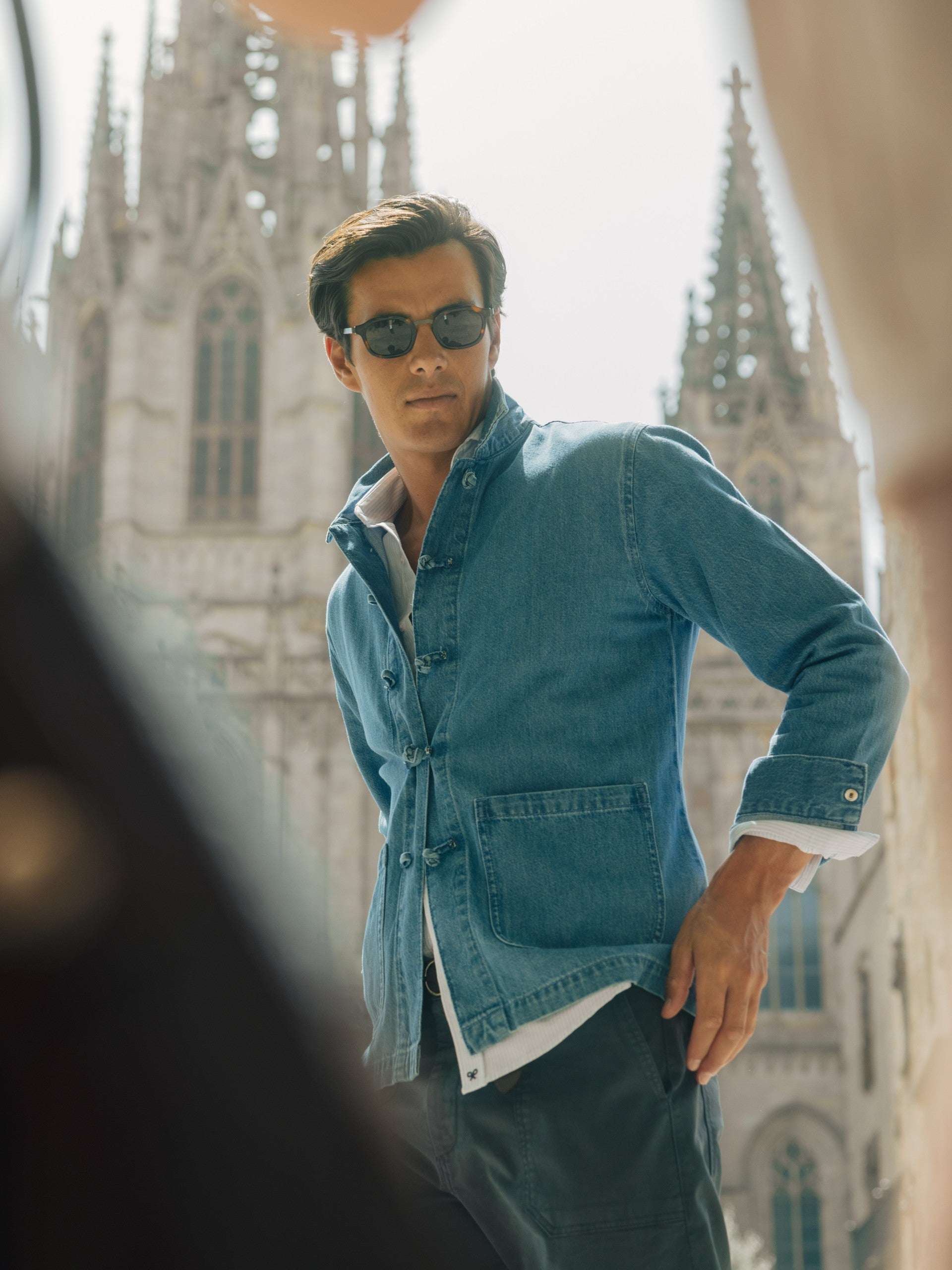 Sobrecamisa denim cruise ajustável azul