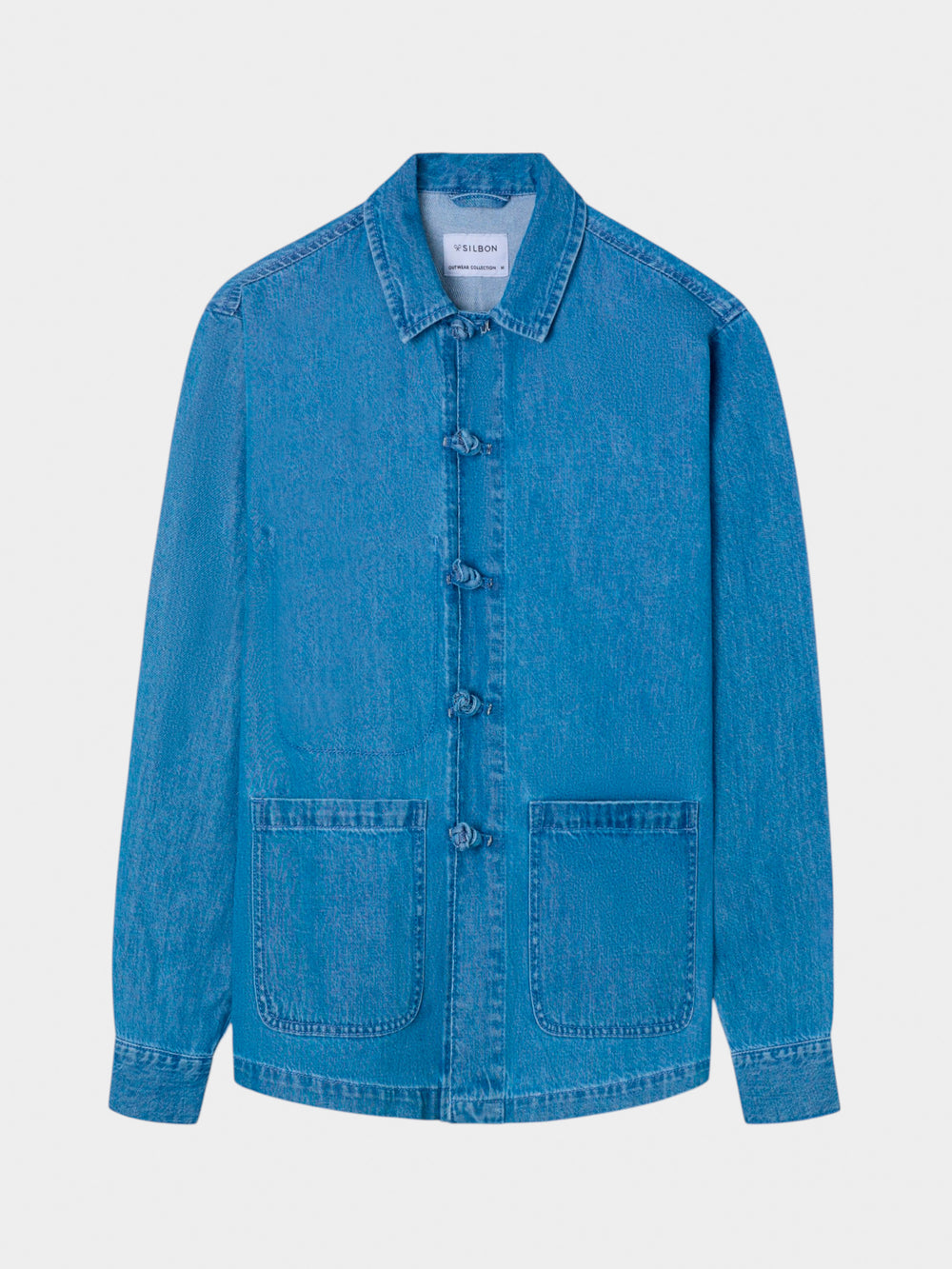 Denim cruise overshirt with adjustable blue