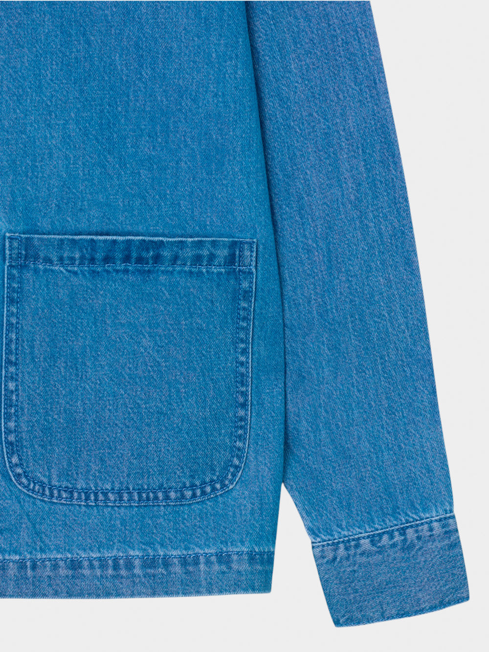 Denim cruise overshirt with adjustable blue