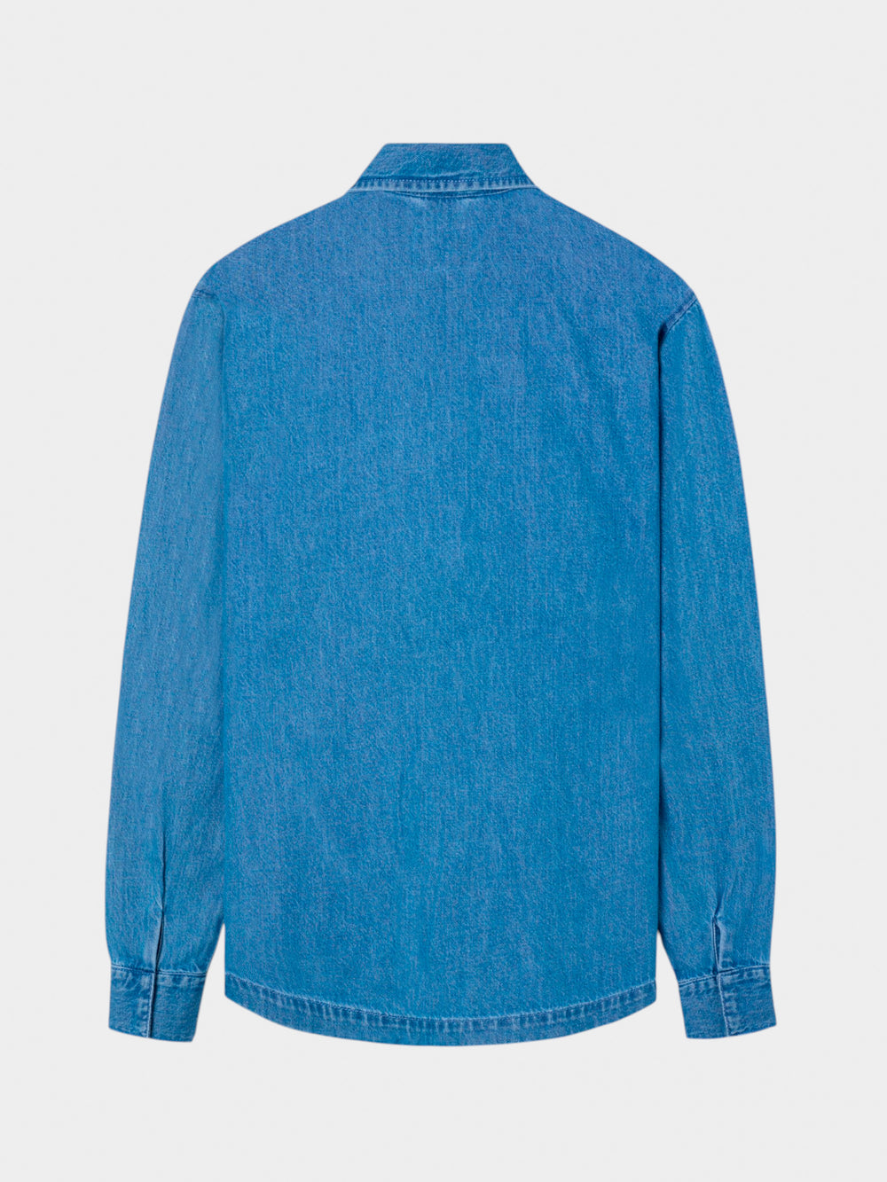 Denim cruise overshirt with adjustable blue