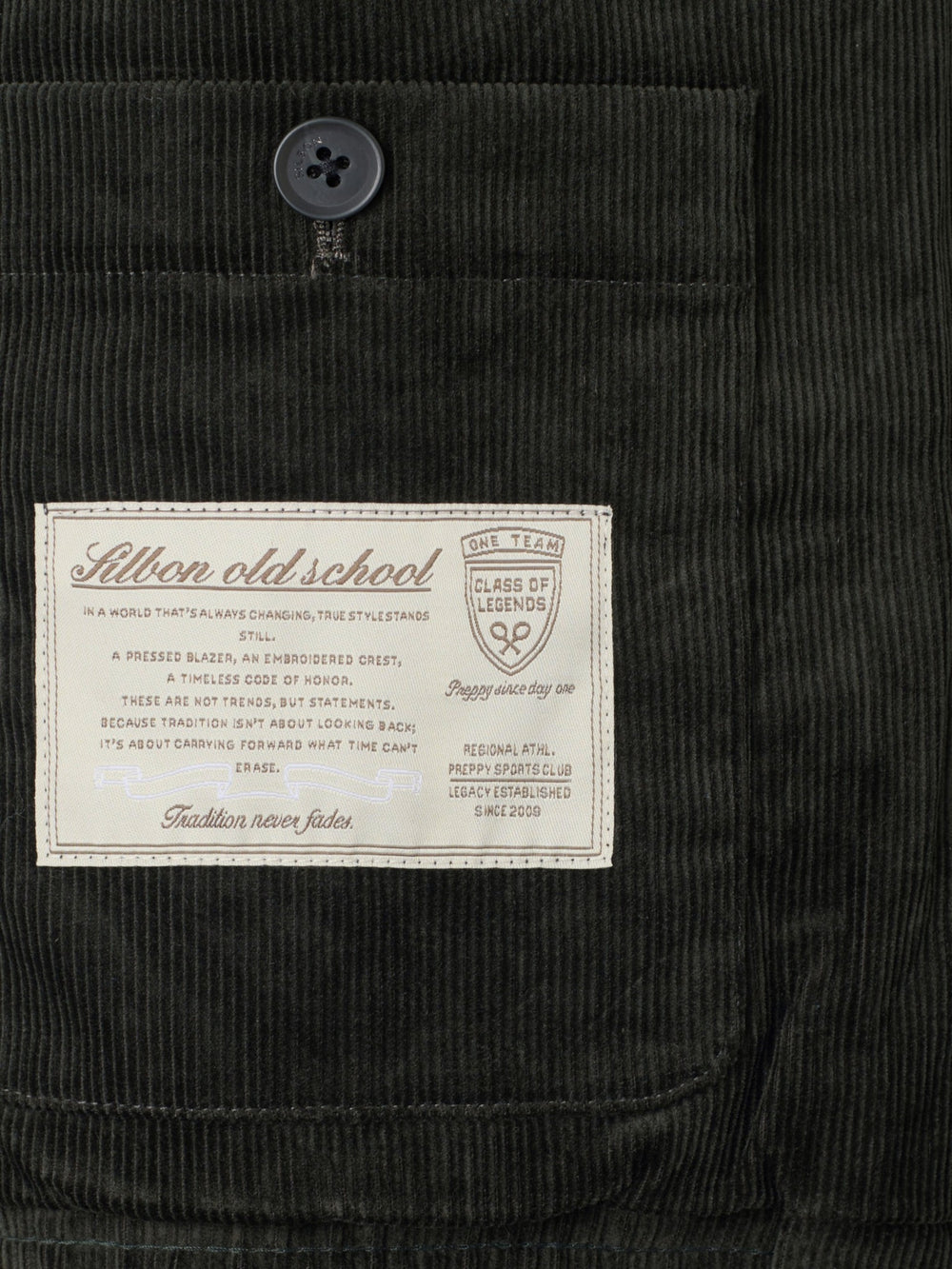 Chaqueta pana verde