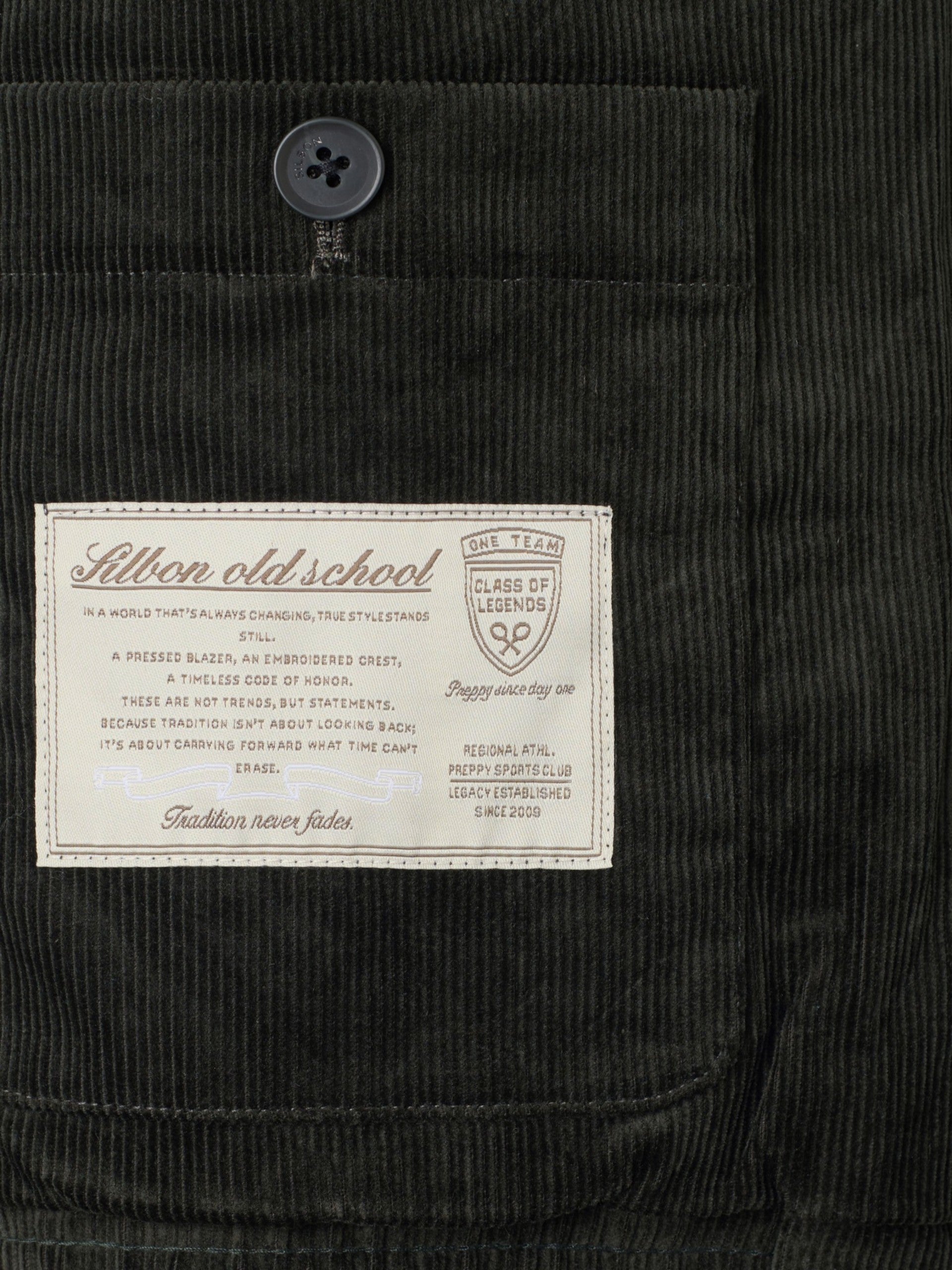 Chaqueta pana verde