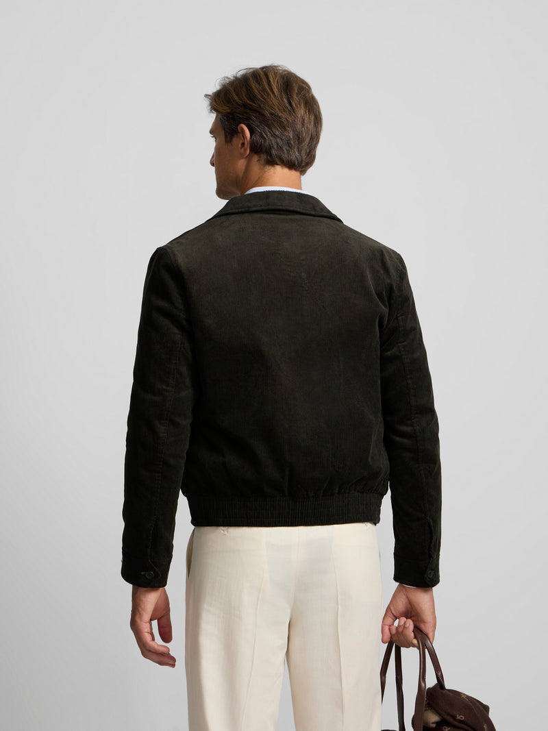 Chaqueta pana verde