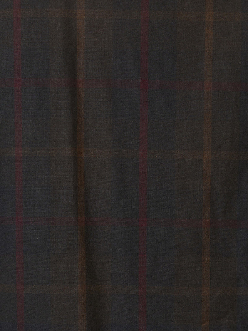 Abrigo encerado tartan lineas verde