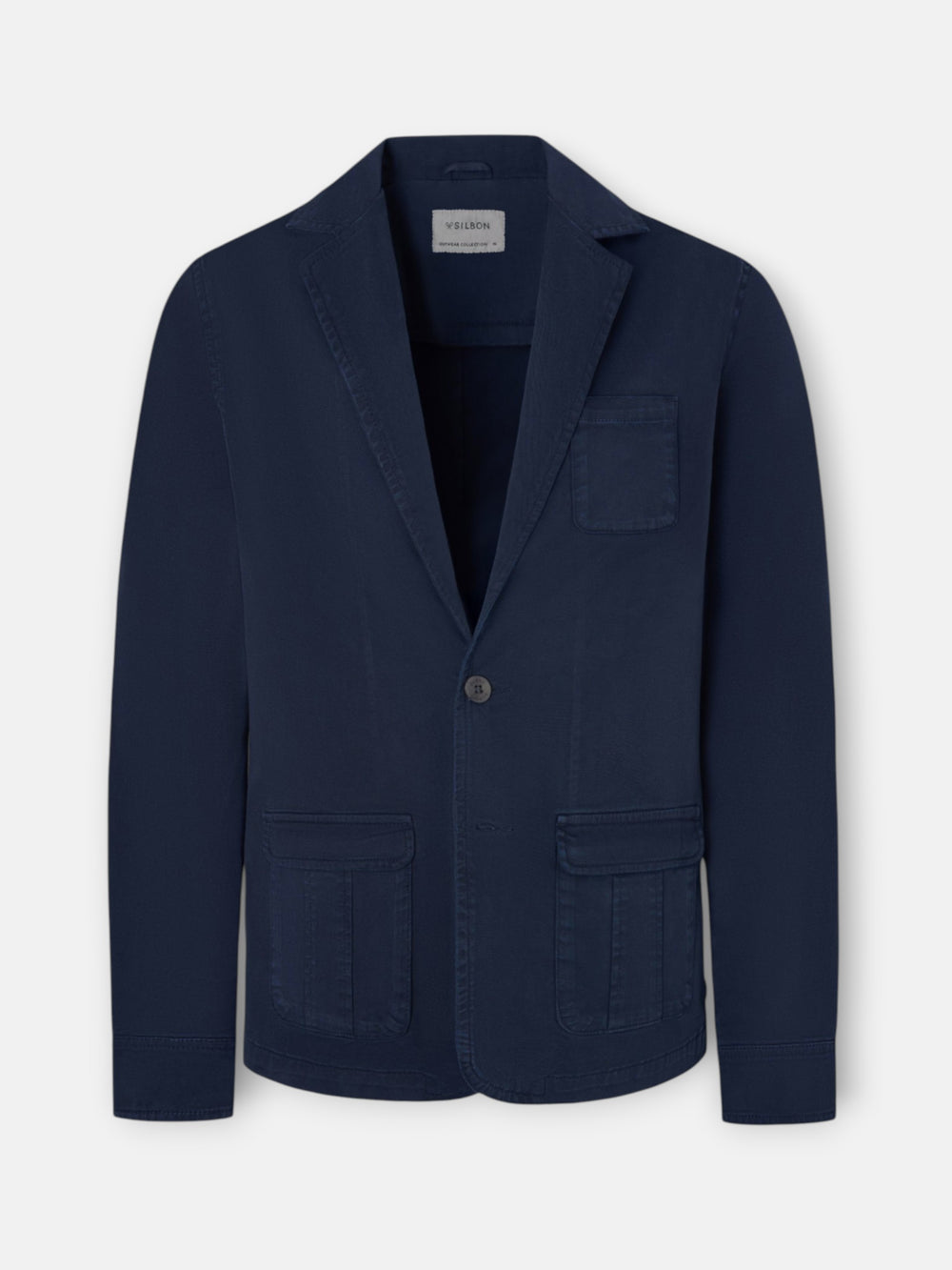 Blazer semi-structuré bleu marine