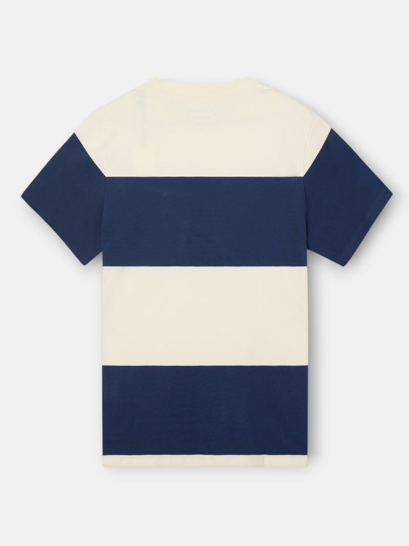 Navy blue wide stripe t-shirt