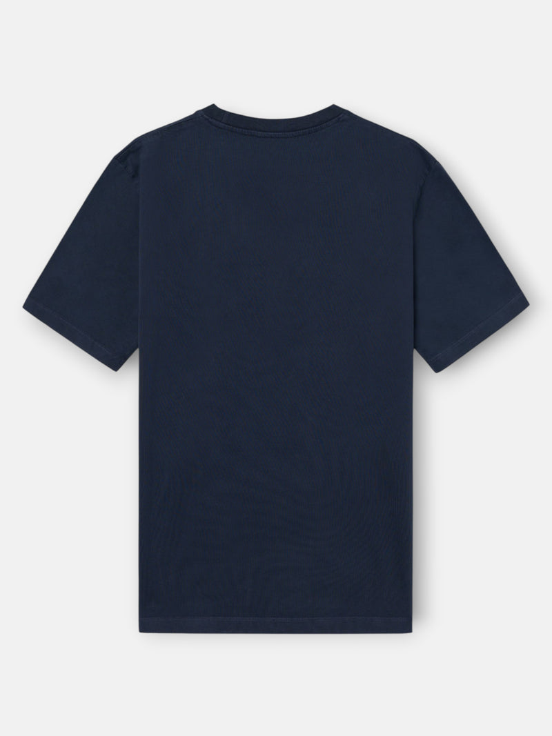 Camiseta bolsillo garment dye azul marino