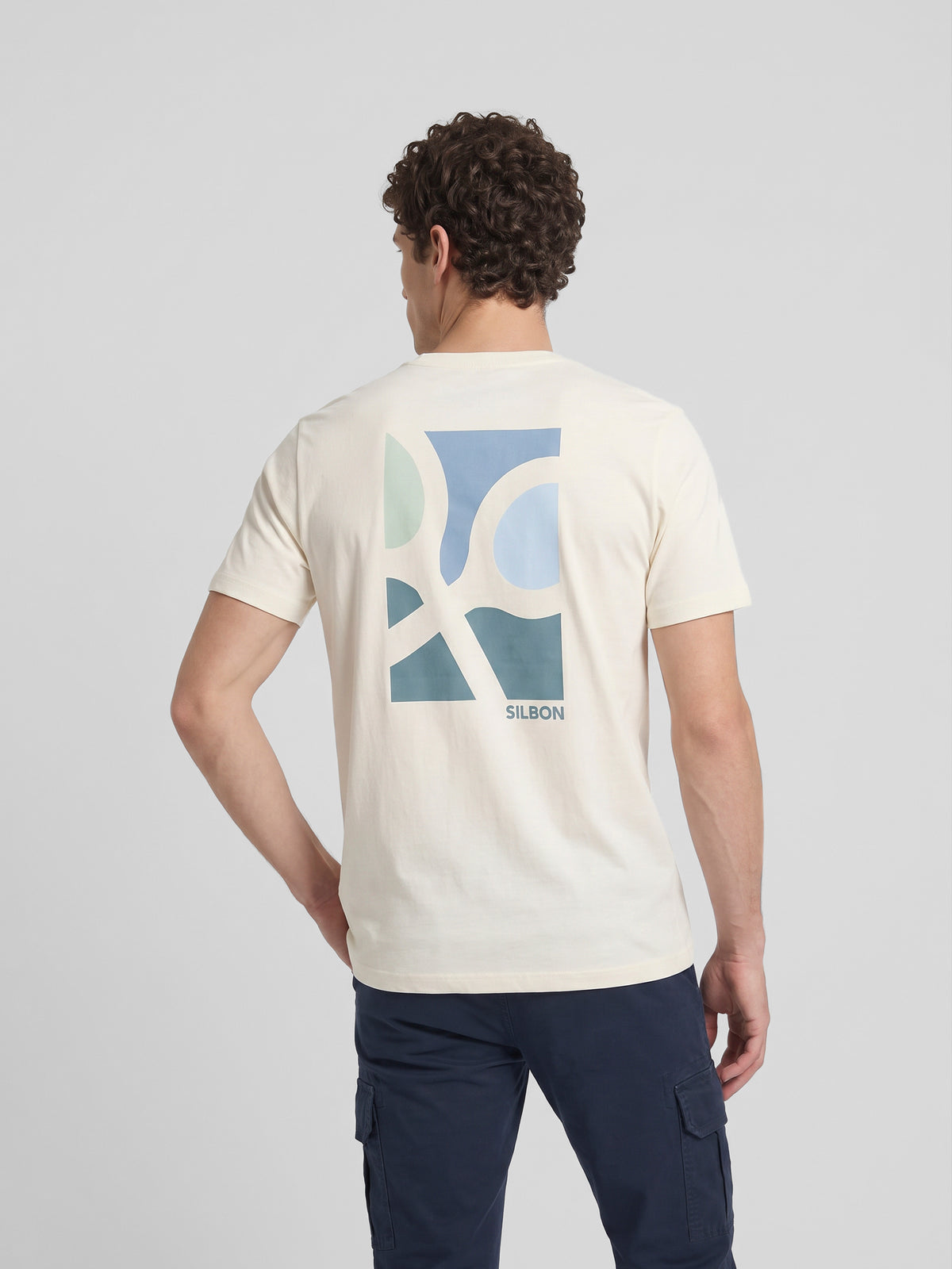 T-shirt póster raquetes creme