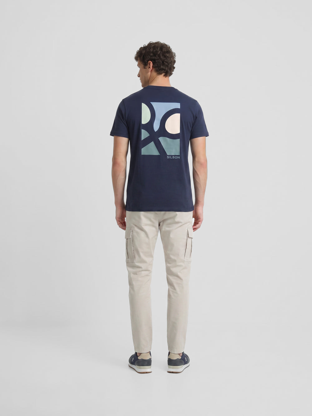 Camiseta poster raquetas azul marino