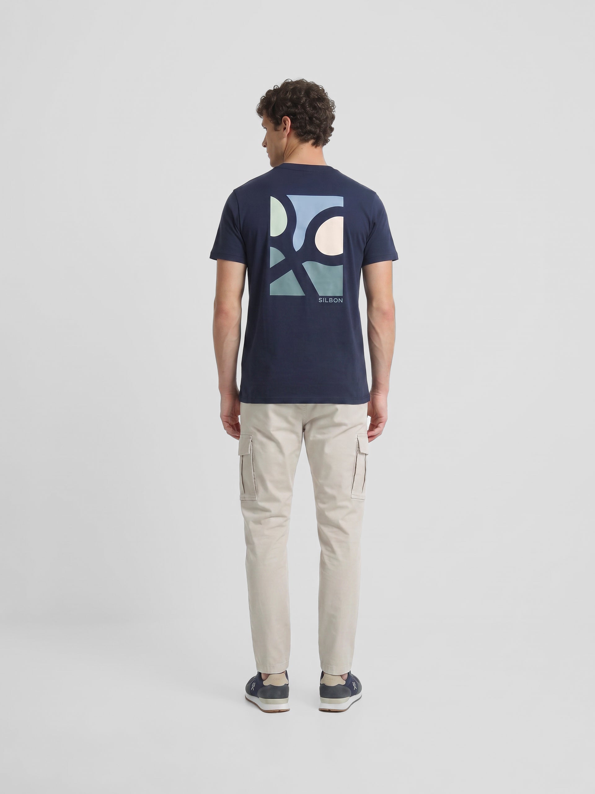 Camiseta poster raquetas azul marino