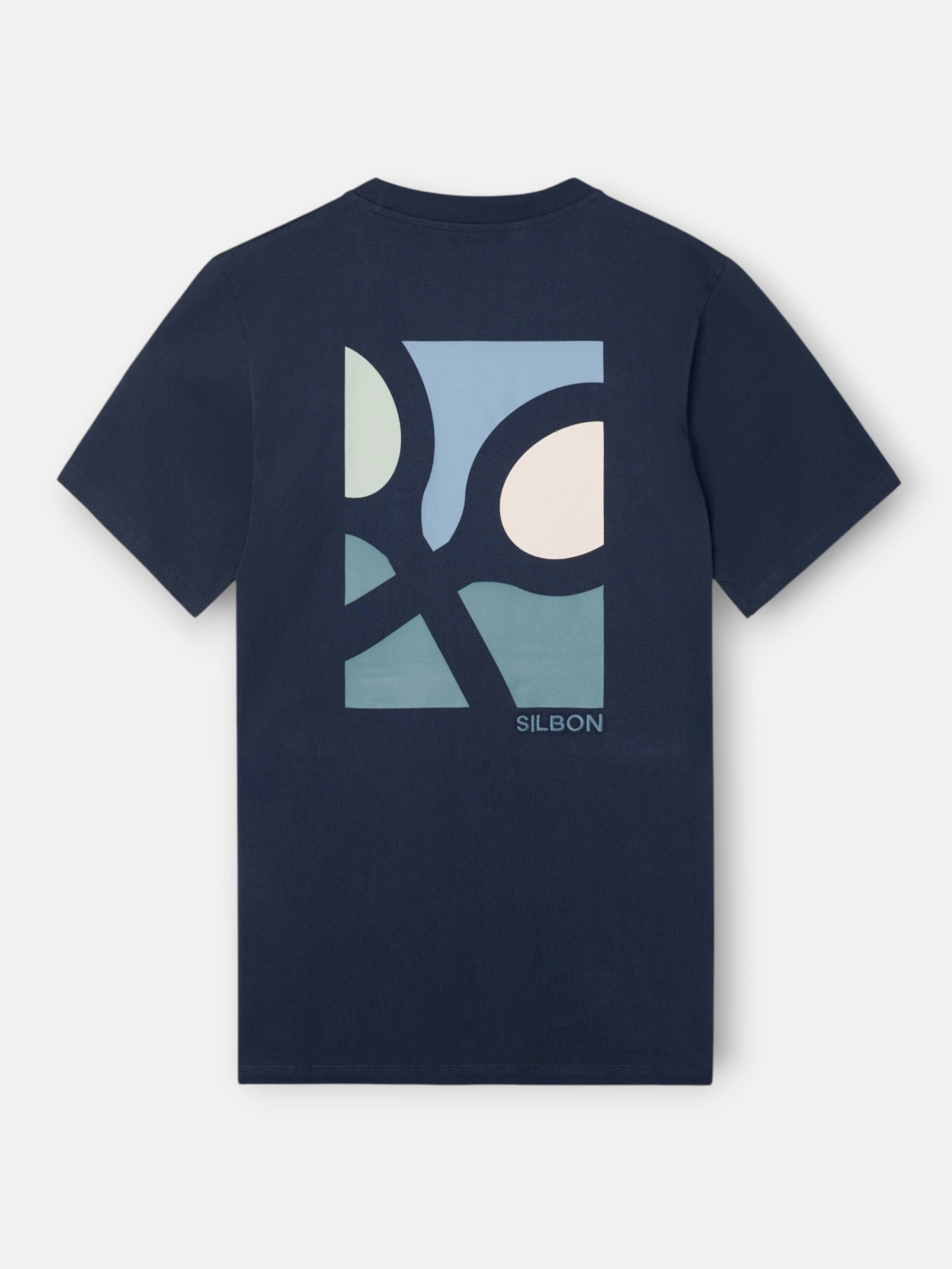 Camiseta poster raquetas azul marino