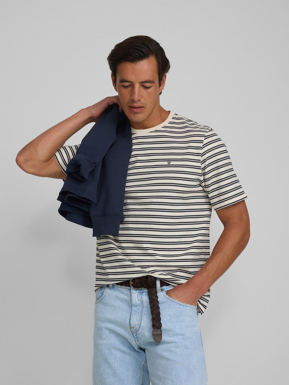 Nautical navy striped cruise t-shirt