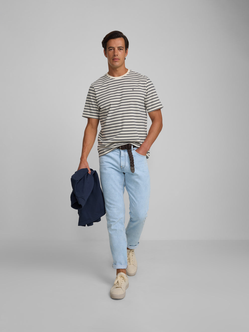 Nautical navy striped cruise t-shirt