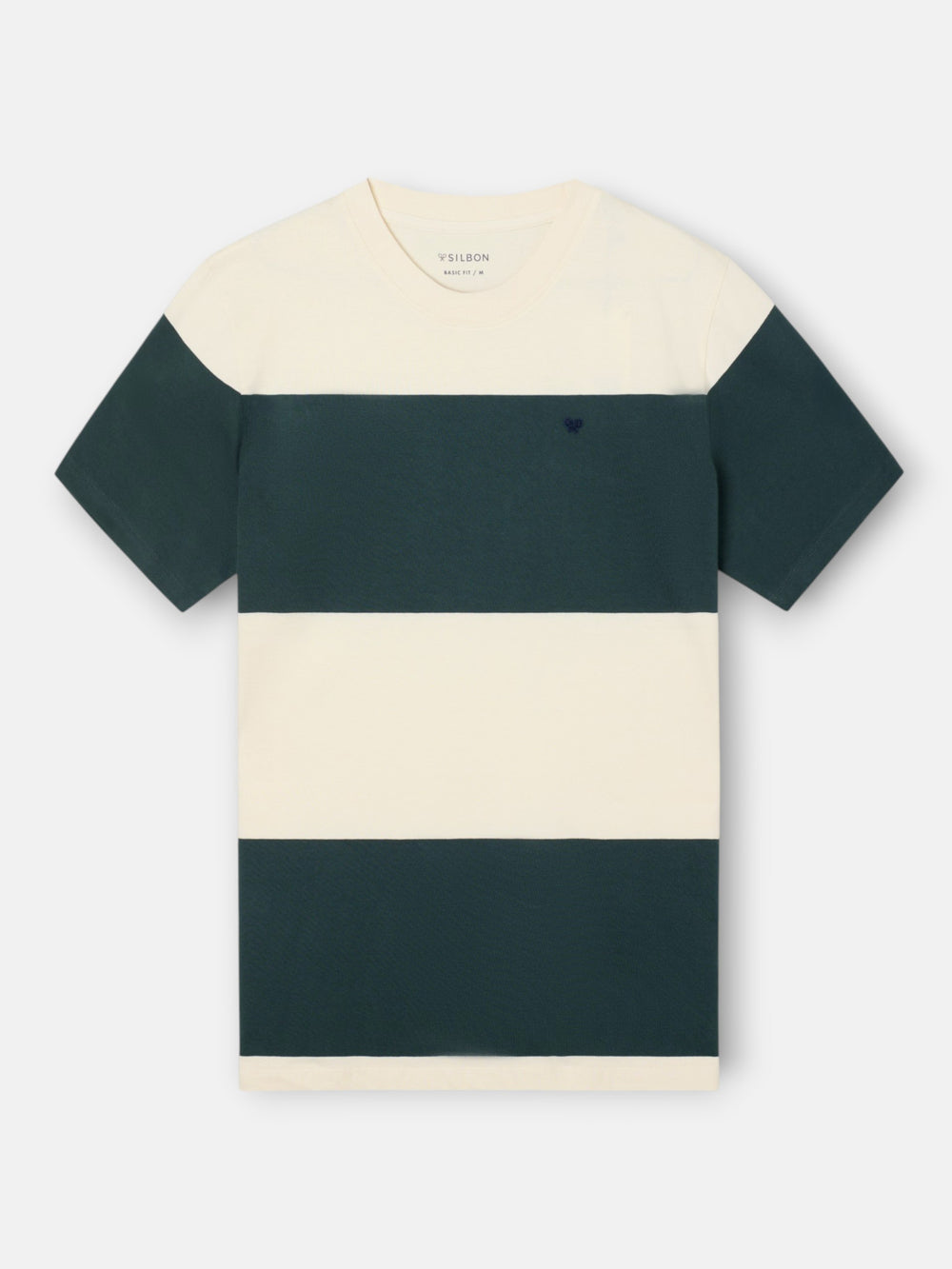 Dark green wide stripe t-shirt