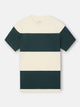 Camiseta raya ancha verde oscuro