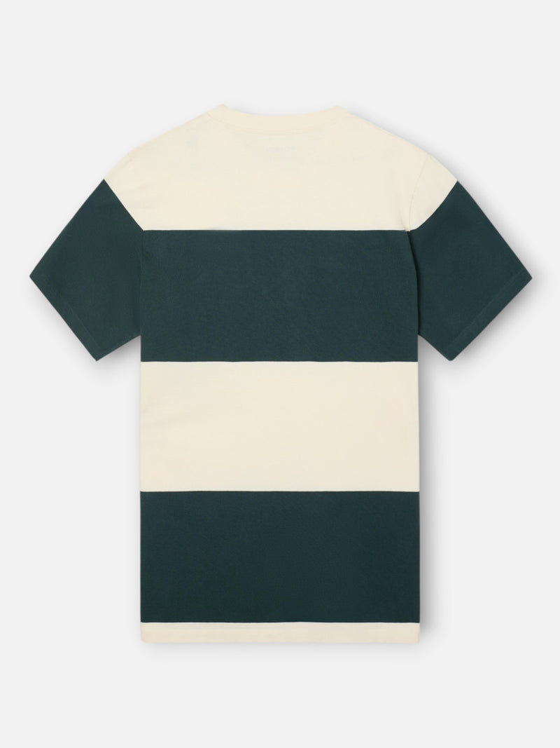 Dark green wide stripe t-shirt