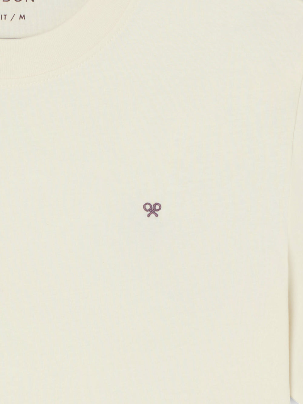 Silbon embroidered cream t-shirt