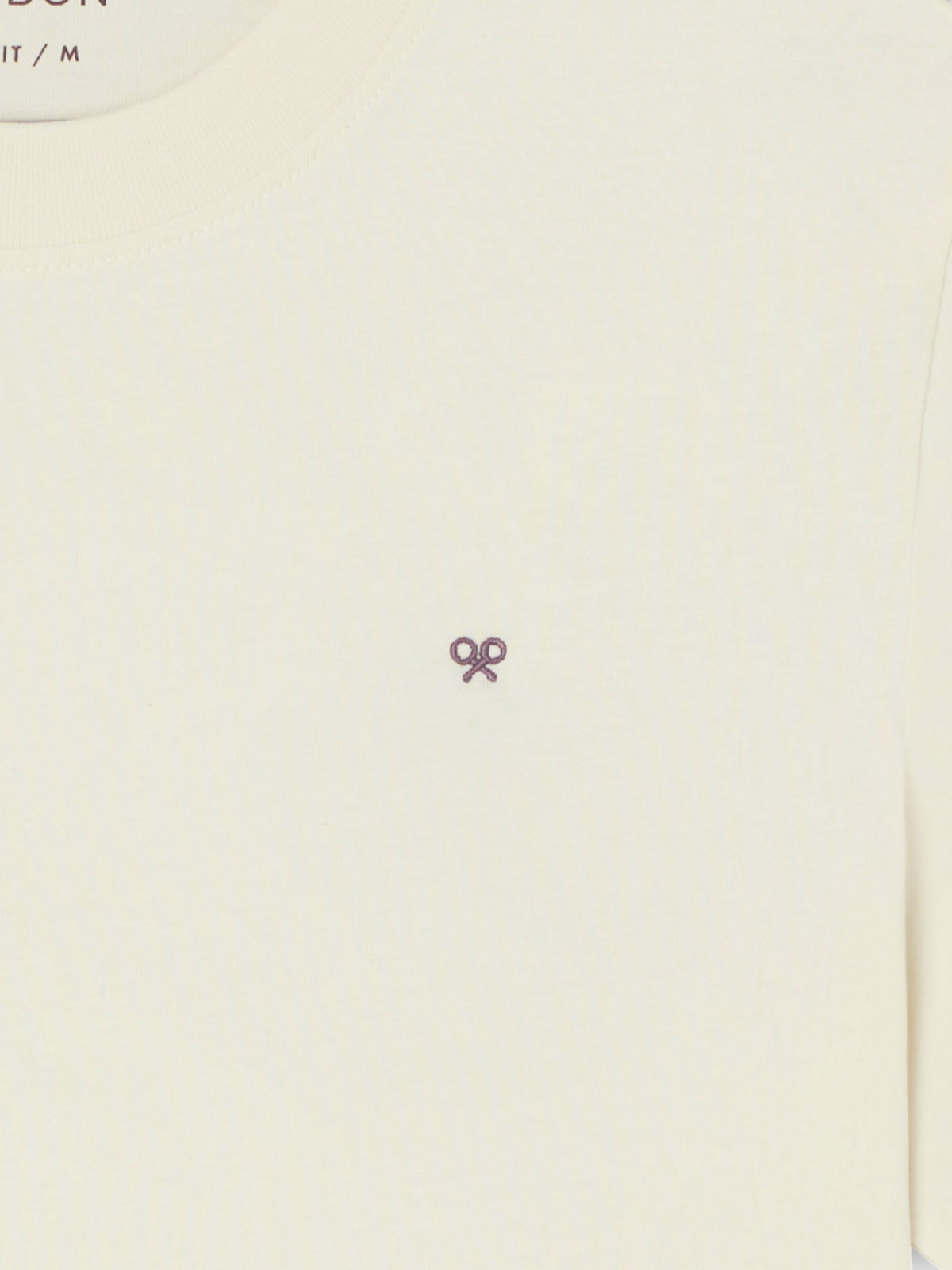 Camiseta silbon bordado crema