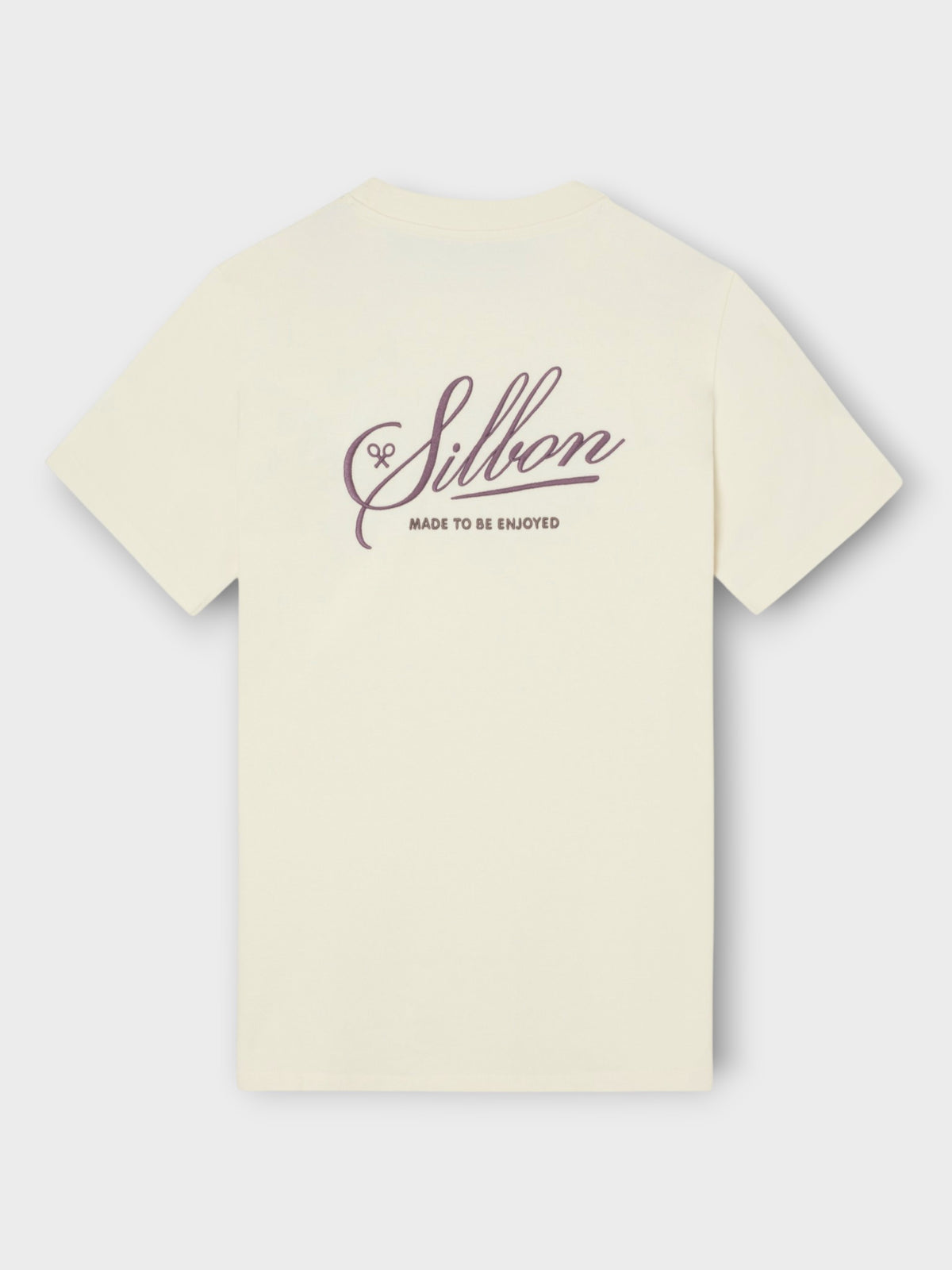 Camiseta silbon bordado crema