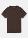 Camiseta silbon bordado marron