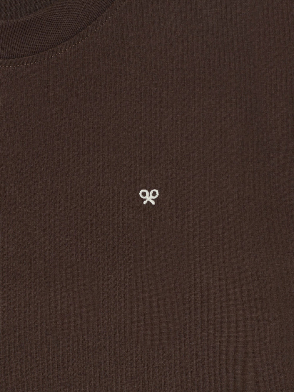 Brown embroidered Silbon t-shirt