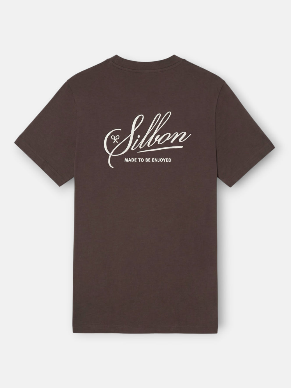 Brown embroidered Silbon t-shirt