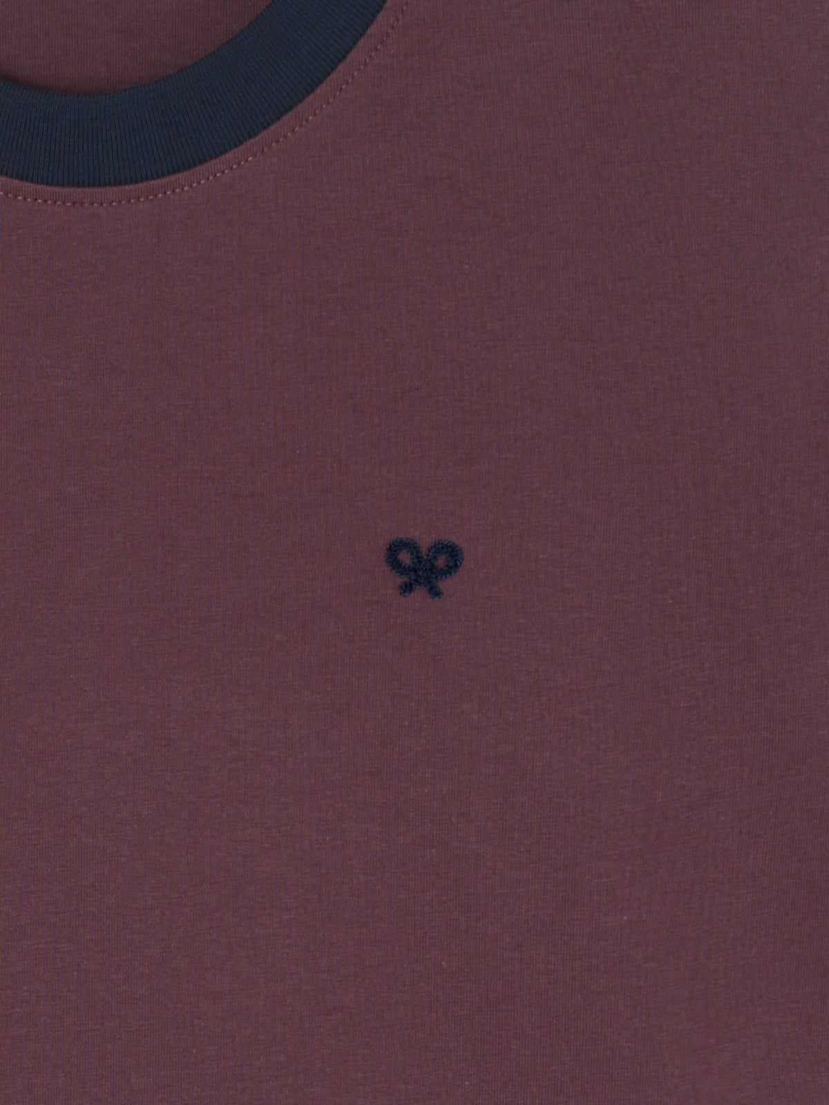 Camiseta ribs contraste rizo burdeos