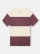 Camiseta raya ancha burdeos