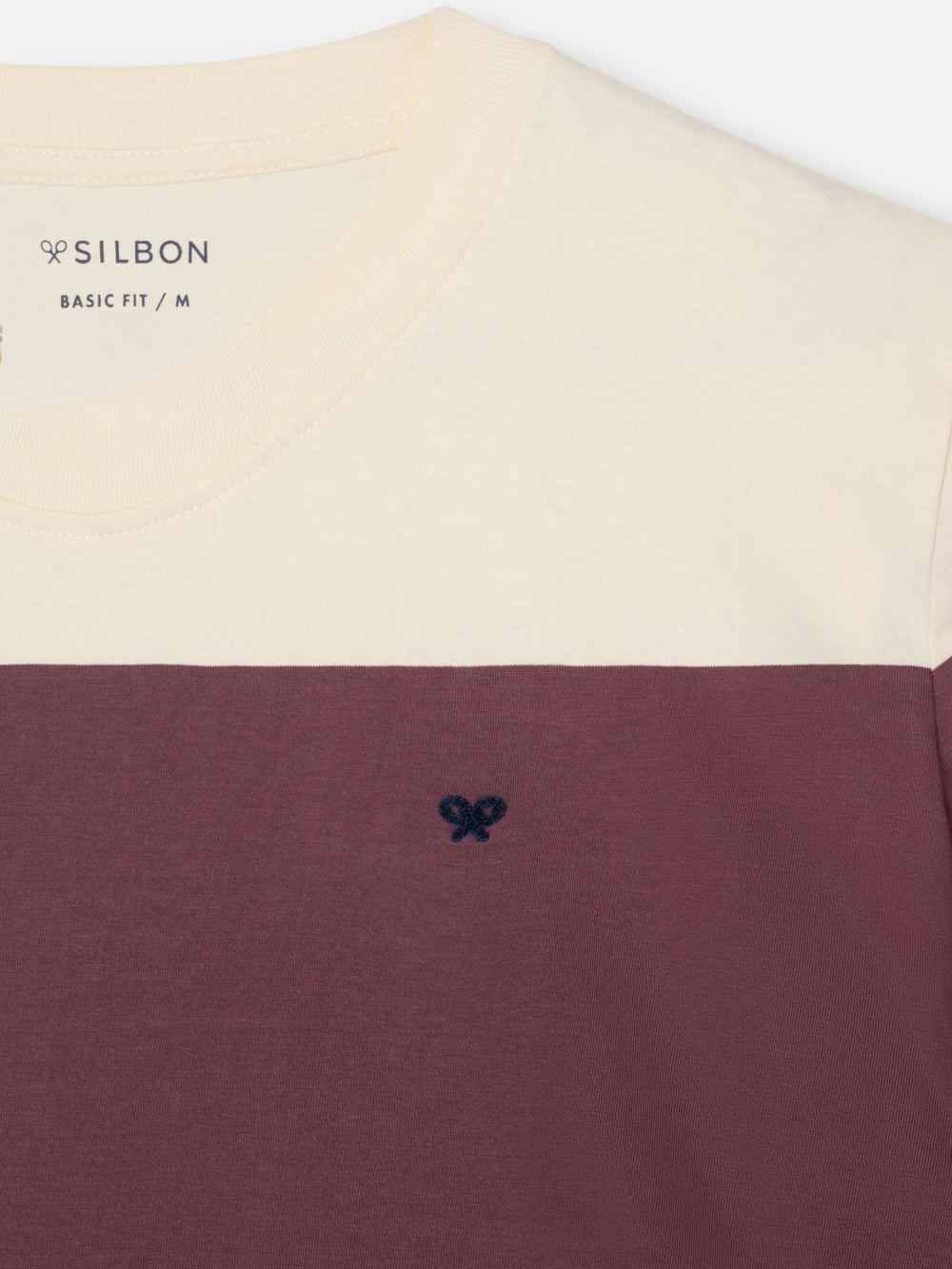 Wide stripe burgundy t-shirt